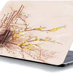 qth FLORAL LAP-4443 VINYL Reusable Laptop Skin Compatible for 15.6 inch-image-62