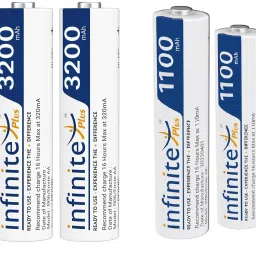 Envie 3200mAh 4pc AA and 1100mAh 4pc AAA NI-MH Rechargeable Battery Combo (8pc)Camera Battery Charger-image-23