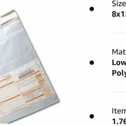 8x12 INCH Regular Plane 60 Micron Security Bags Tamper Proof Pack of 100 Security Bag-picture-41