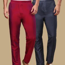 Pack of 2 Mens Cotton Blend Ethnic Wear Solid Pyjama Men Pyjama-image-88