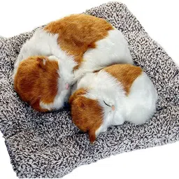 2 Cats Sleeping Plush Toy Car Dashboard Decorative ABS Soft Toy - 28 cm-image-3