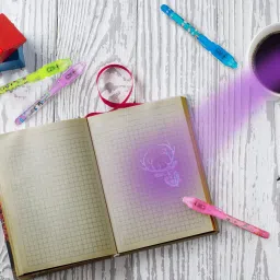 mapperz Invisible Ink Pen with Uv Light Spy Pens Magic Marker for Secret Message PC-2 image 2