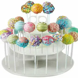 3-Tier Display Cupcake Stand for Holding 42 Cake Pops and 21 Cupcakes Plastic Cake Server-image-24