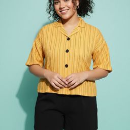 j turritopsis Women Regular Fit Striped Button Down Collar Casual Shirt-picture-13