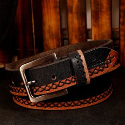 The Roaster Lifestyle Co. Men Textured Leather Belt-picture-16