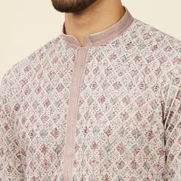 Manyavar Men Ethnic Motifs Printed Regular Kurta with Pyjamas image 4