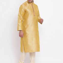 ZOIS Men Regular Thread Work Kurta with Pyjamas image 4