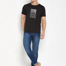 Mast & Harbour Black Typography Printed Cotton T-shirt-picture-16