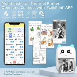 Cubonic Mini/Compact Portable 2inch Compatible for iOS/Android 1000mAh Thermal Printer image 3
