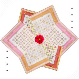 JUNO LUXE JL-1275-GP-G PREMIUM HANKIES ["Pink, Orange, Red"] Handkerchief-image-89