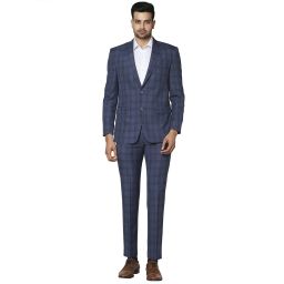 Men 2PC NOTCH FLEX - S.SLIM Checkered Suit-picture-12