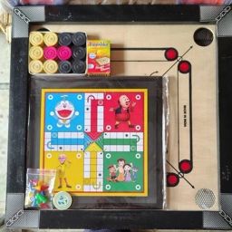 ..20. inch carom.& coins. and.striker (black) Carrom .Board 56 cm Carrom Board-image-58