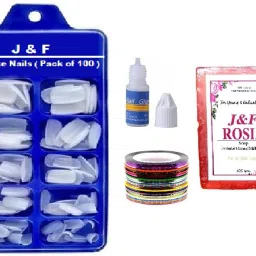 Best Quality Arylic Nails With Glue And 5 Nail Tape , Rose Soap-38