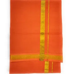 exclusive Dhoties Men's Pure Cotton Color Dhoties in Gold zari borders in size 2Mtrs Single Dhoti Men Dhoti-image-31