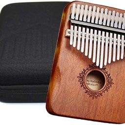 Kalimba-Retro-17Tone-WithCase Thumb Piano Kalimba 17-Tone Keys Finger Musical Instrument Retro with Case Peach Analog Portable Keyboard-38