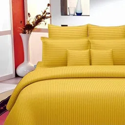 300 TC Cotton Queen Striped Flat Bedsheet-image-85