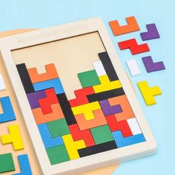 Wooden Puzzle Block for Kids Wood Intelligence Brain Teaser Educational Toy Game-image-34