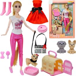 Doll Set with Dog House, 3 Dogs, Bowl, Bone, Comb, Clothes, Socks & Small Bag-image-93