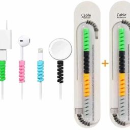 GADGETSHUB Wire Sleeves for Charger Cables/Headphone/Mouse/Keybord cord Cable Protector Cable Protector-image-10