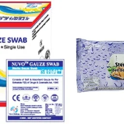 Gauze Swab 15 X 5 = 75 Pcs (7.5Cms X7.5Cms X8Ply) Sterile Gauge Roll-image-52