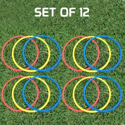 Agility and Speed Training Flat Fitness Gymnastic Ring, Set of 12 Pcs Speed Ladder-picture-14