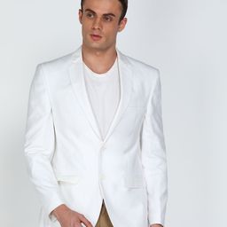 park avenue Men Solid Single Breasted Casual Blazer-picture-0