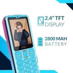 iair Basic Feature Dual Sim Mobile Phone with 2800mAh Battery, 2.4 inch Display Screen, 0.8 mp Camera in Twin Shade Colors (FPS20, Twin Sky Blue) image 2