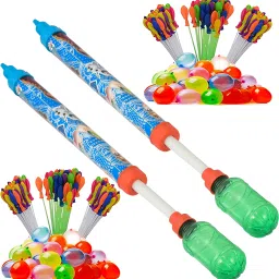 (2 Pichkari + 6 Magic Balloon)for Children Holi Festival & Summer Pool Party Fun Water Gun-image-54