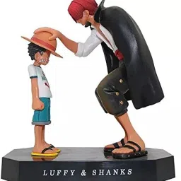 Anime One Piece Luffy and Shanks Action Figure 18 cm Office Desk Cake Topper Toy-19