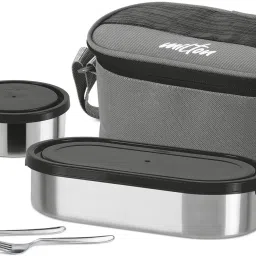 Master Lunch Max (3 Containers,1 x 675 ml , 2 X 280 ml each) With Jacket, Black 3 Containers Lunch Box-5