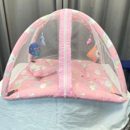 Play Gym with Mosquito Net | Baby Bedding Set| Play Gym Mat with Hanging Toys-26