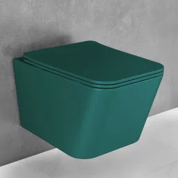 P-Trap Ceramic Rimless Wall Hung Western Toilet, Water Closet, Commode With Toilet Seat Western Commode-23