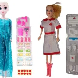 Plastic Makeup Dolls and Accessories Toy 2 combo Includes Dolls, Makeup toy set-image-74
