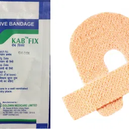 KAB FIX Elastic Adhesive I.V. Cannula Fixator Bandage (4.5 x 6 cm) Pack of 50 Crepe Bandage-image-70