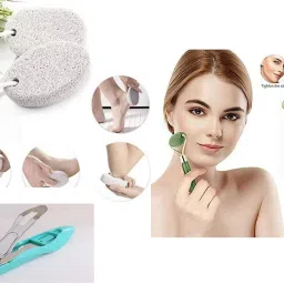 combo of facial roller and manicure Stone For Feet Remove Dead Skin ( set of 3 items)-36