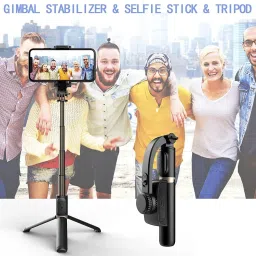 DRUMSTONE 1-Axis Gimbal Stabilizer, Selfie Stick Tripod Single Gimbal for Mobile image 5
