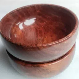Wooden Soup Bowl Serving Bowls, Sheesham Wooden 5 Inch Set of 5 for Salad, Soup, Noodle and More-image-3