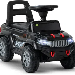 Portable Push Ride on Jeep with Backrest & storage basket with Led Light & Music Rideons & Wagons Non Battery Operated Ride On-picture-22