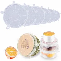 swiss wonder IVX®-ZA1-Reusable Durable and Expandable Lids for Bowls Keep Food Fresh 7 inch Lid Set, Pack of 18 image 5