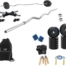 20 kg 20 Kg PVC Weight Lifting Package with Rods Home Gym Combo-image-64