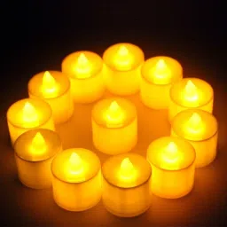 LED Tea Light Candle | LED Diya | FlameLess/Smokeless Candle for Diwali | Light for Decoration | Plastic Candle Candle-picture-27