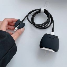 MOBISINGH Silicone Pull String Headphone Case For Compatible with Apple 20W Adapter image 2