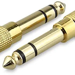 (Pack of 2) Stereo Audio Adapter 6.35mm (1/4 inch) Male to 3.5mm (1/8 inch) Female Headphone Jack 6.35 mm Male to 3.5mm Female Adapter Mic pin-22