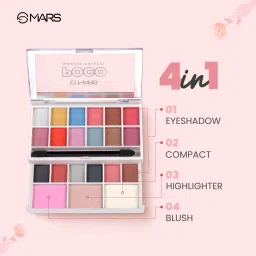 mars 18 Shade Eyeshadow With Highlighter Blusher and Compact image 2