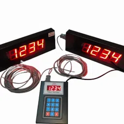 microdesigns 4-digit Token Display System with dual display units 5+5 m cable Indoor PA System image 2