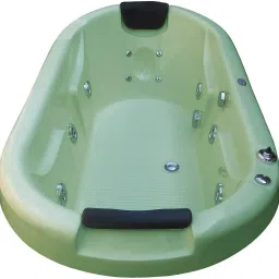 Intimate 6 Feet Drop-in Acrylic Massage with Jacuzzi Massage and Back Massager System - Green Alcove Bathtub-image-86