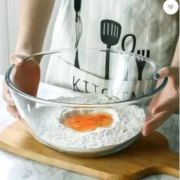 Glass Mixing Bowl 2300ML Borosilicate Microwave Safe Glass Mixing Bowl Set Disposable-6