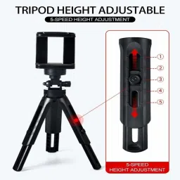 PULTO Photography Mini Tripod for Vlogging with 360 Mobile Holder Broadcast stand Tripod, Monopod, Monopod Kit, Tripod Ball Head, Tripod Bracket, Tripod Clamp, Tripod Kit image 4