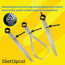 12" inch (300mm) 3 Pieces Spring Joint Caliper Set - Inside, Outside & Divider Dial Caliper-21