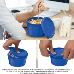 milton Decker Lunch Box (3 Containers, 1 x 475 ml , 2 X 500 ml each) With Jacket 3 Containers Lunch Box image 3